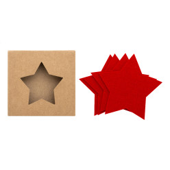 Vagnes rouge  Set de sous-verres de Noël en RPET 
