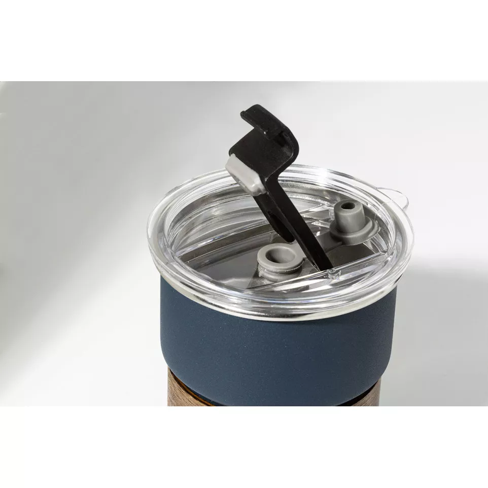 Waffee bleu foncé  Mug thermos de...