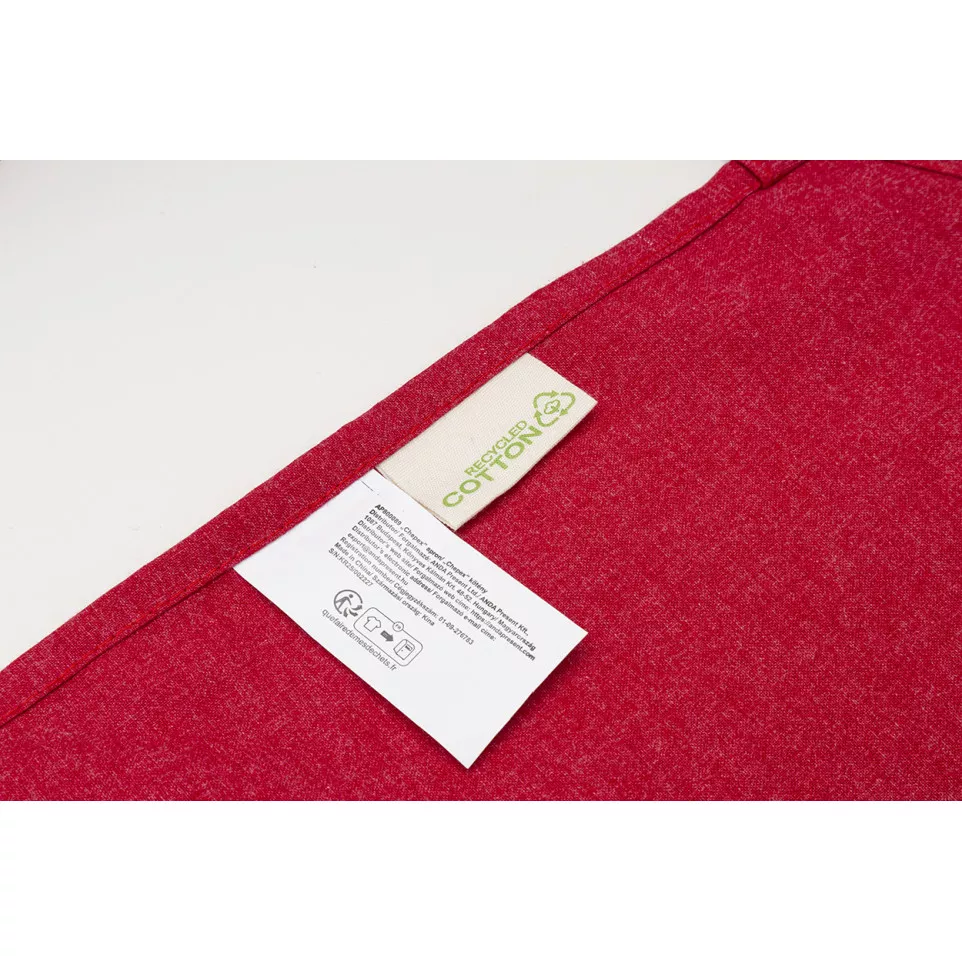 Chepex rouge  tablier en coton recyclé 