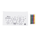 Julfar Draw blanc  Étui à stylo Noël à colorier 