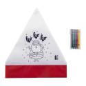 Julfar Hat blanc  Bonnet de Père Noël à colorier 