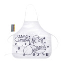 Julfar Cook white  colouring Christmas apron for kids 