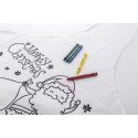 Julfar Cook wit  kleurend kerstschort voor kinderen 