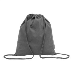 Dropex grey  recycled cotton drawstring bag 