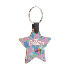 Fjerny Creative natural  custom Christmas keyring, star 
