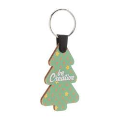 Fjerny Creative natuurlijk  aangepaste kerstsleutelhanger, kerstboom 