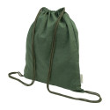 Dropex groen  recycled katoenen trekkoord tas 