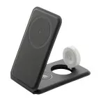 LuxCharge Stand noir  Porte-mobile RPU avec chargeur sans fil 