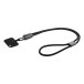 Fastly noir  Câble tour de cou pour téléphone portable 60 W en RPET 