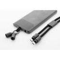 Fastly black  60W RPET mobile lanyard cable 