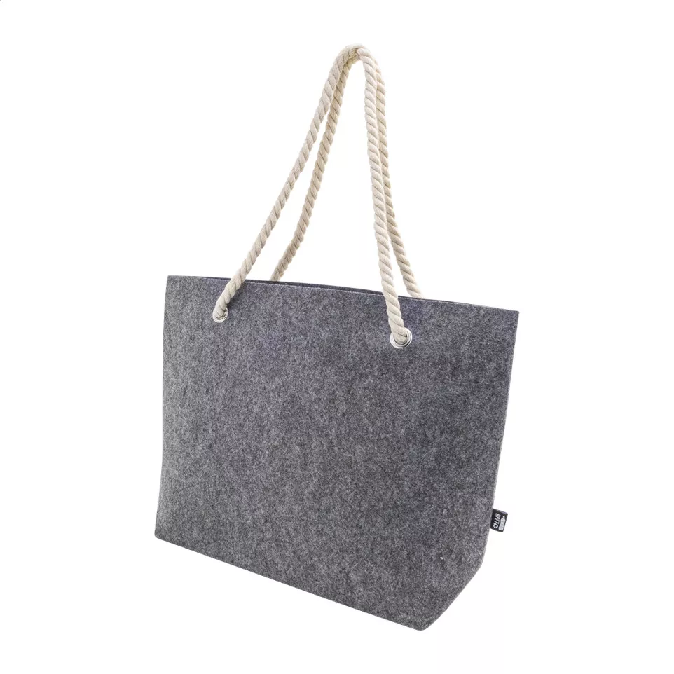Refelt Beach grijs  RPET strandtas 