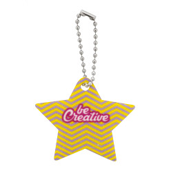 CreaFelt Key Xmas white  custom Christmas keyring, star 