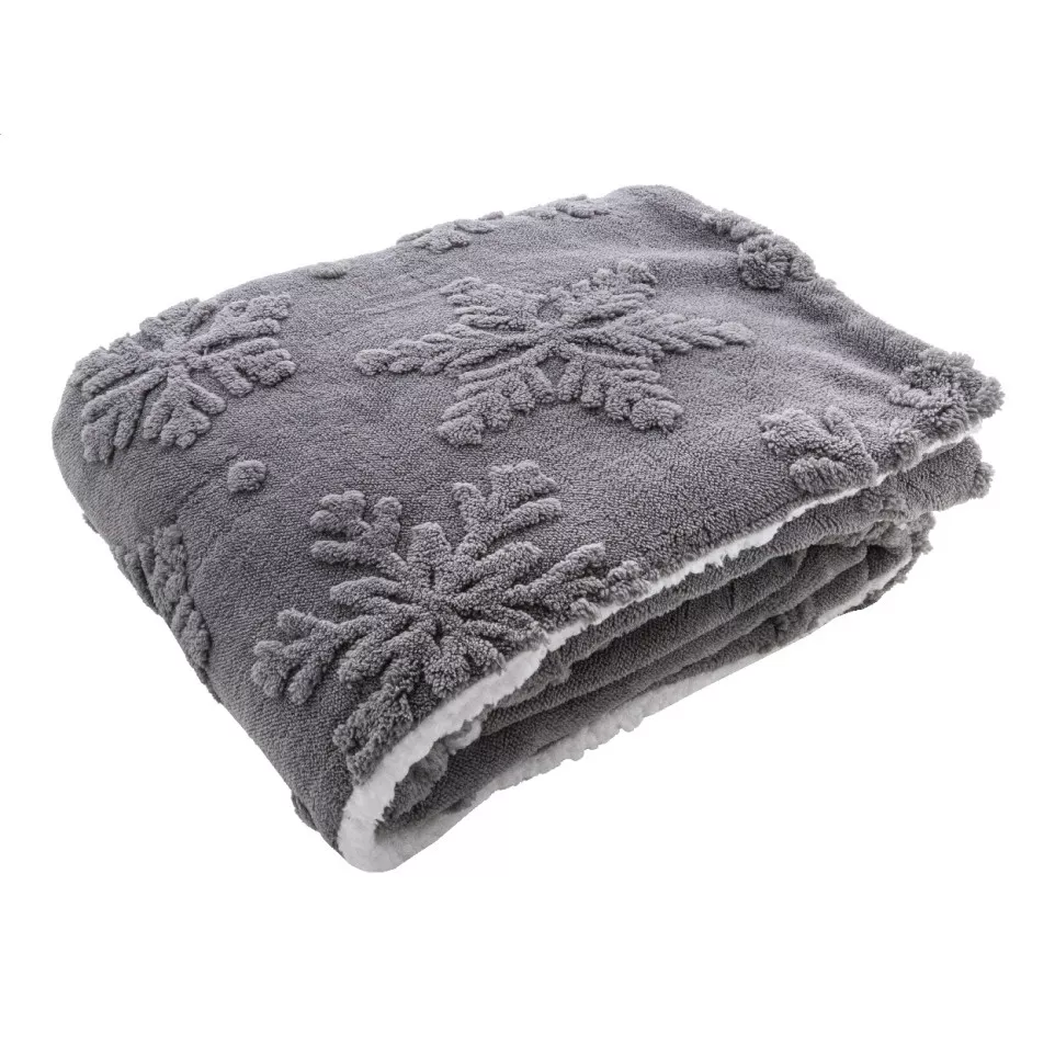 Valsatra grey  RPET Christmas blanket 