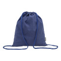 Dropex blauw  recycled katoenen trekkoord tas 