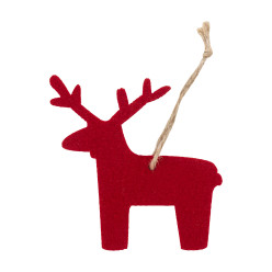 Joulox red  RPET Christmas tree ornament, reindeer 