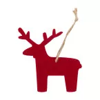 Joulox rood  RPET kerstboomornament, rendier 