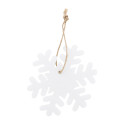 Joulox white  RPET Christmas tree ornament, snowflake 