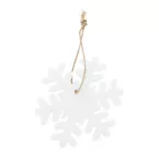 Joulox blanc  Ornement de sapin de Noël RPET, flocon de neige 