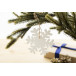 Joulox white  RPET Christmas tree ornament, snowflake 