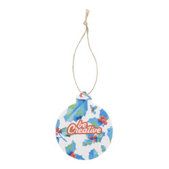 CreaJul Seed natural  custom seed paper Christmar tree ornament, round 
