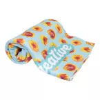 CreaFleece wit  custom made RPET polar fleece deken 