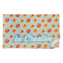 CreaFleece blanc  couverture polaire personnalisable en RPET 
