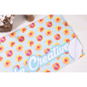 CreaFleece wit  custom made RPET polar fleece deken 