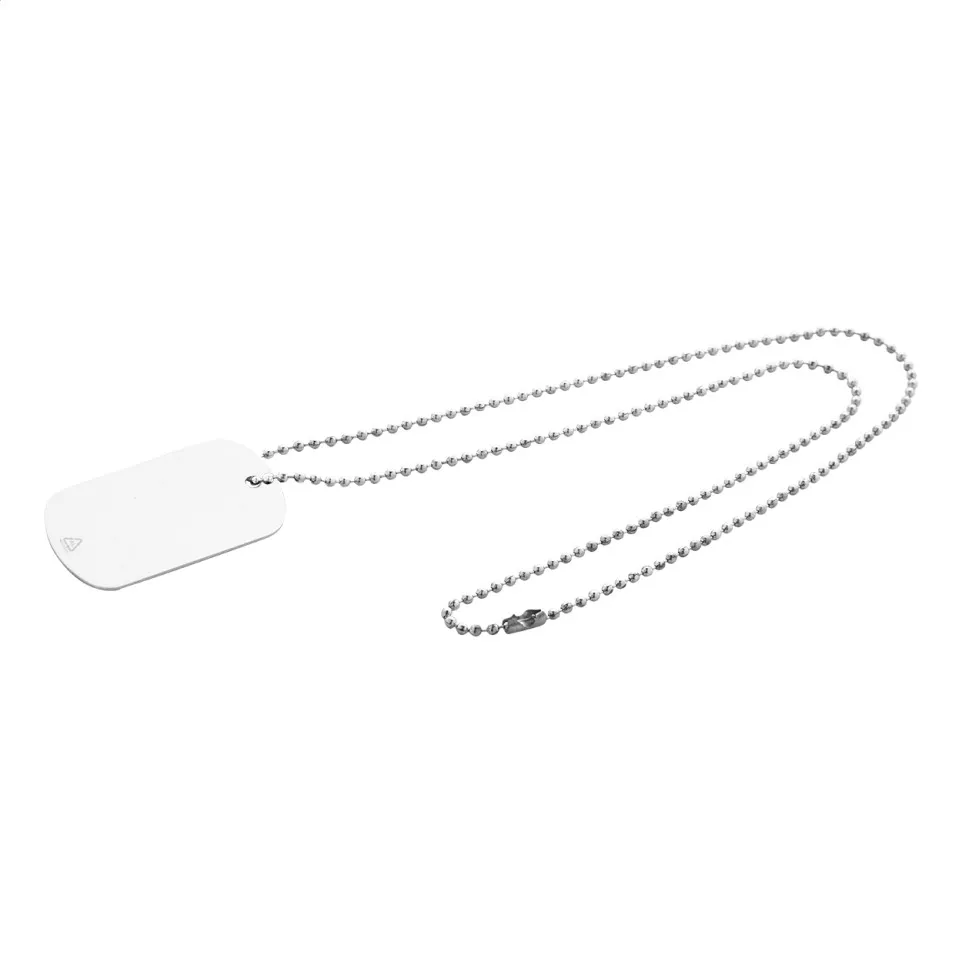 Delta argenté  Collier avec plaque...