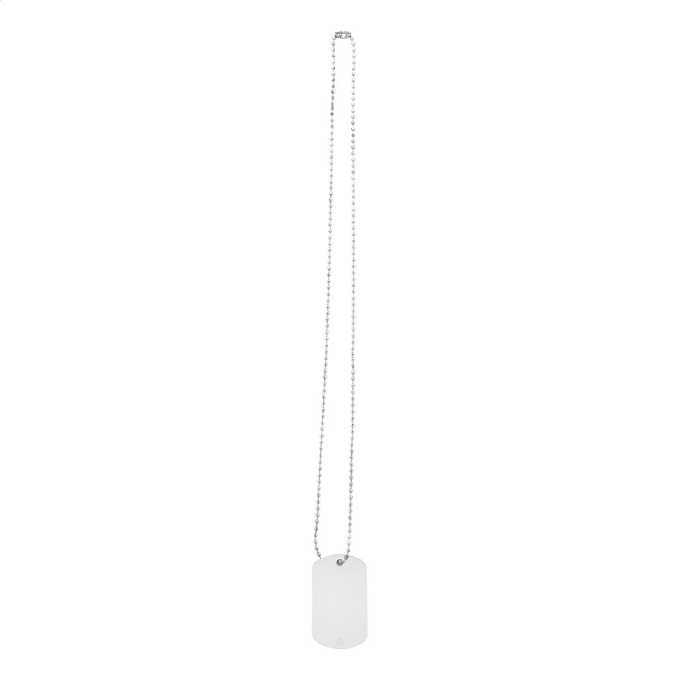 Delta argenté  Collier avec plaque...