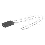 Delta black  ID tag necklace 