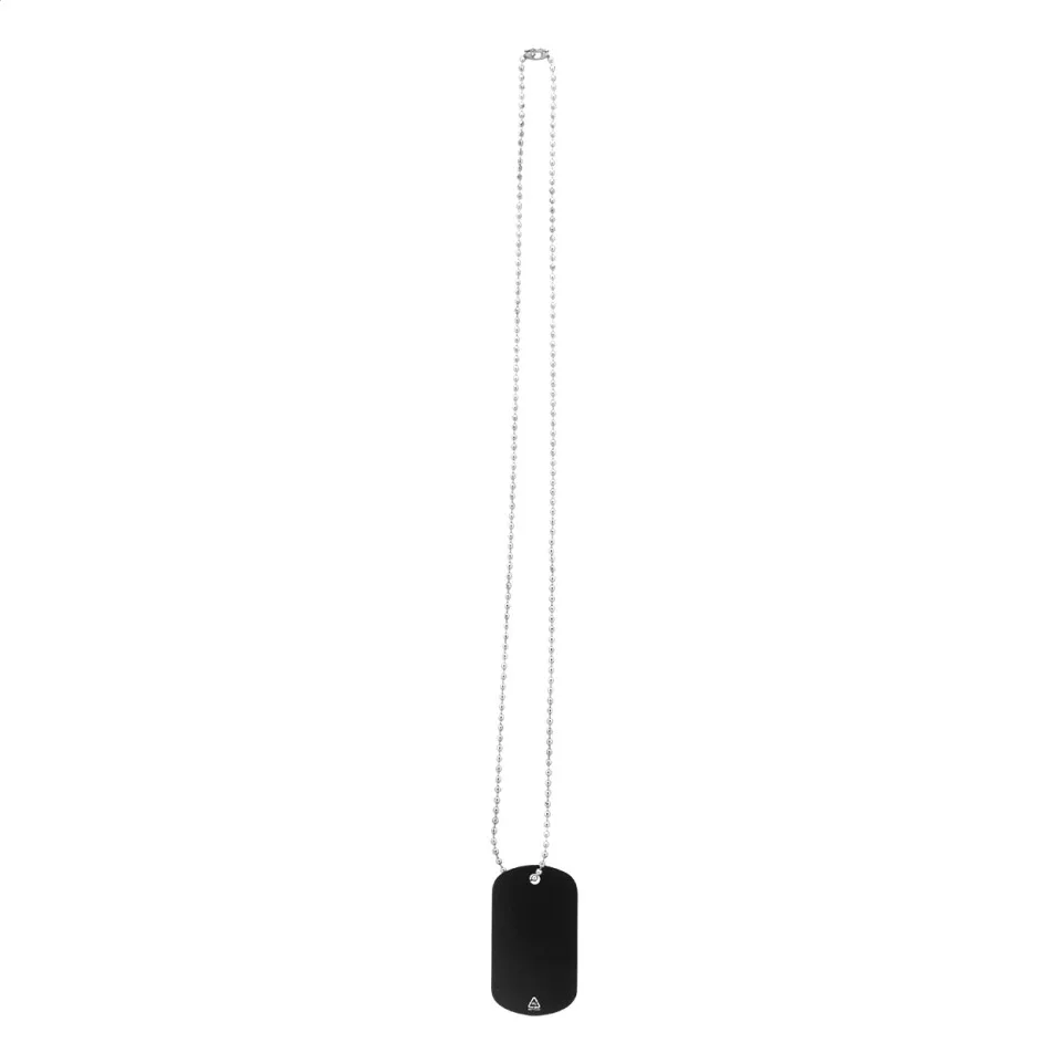 Delta zwart  ID tag ketting 
