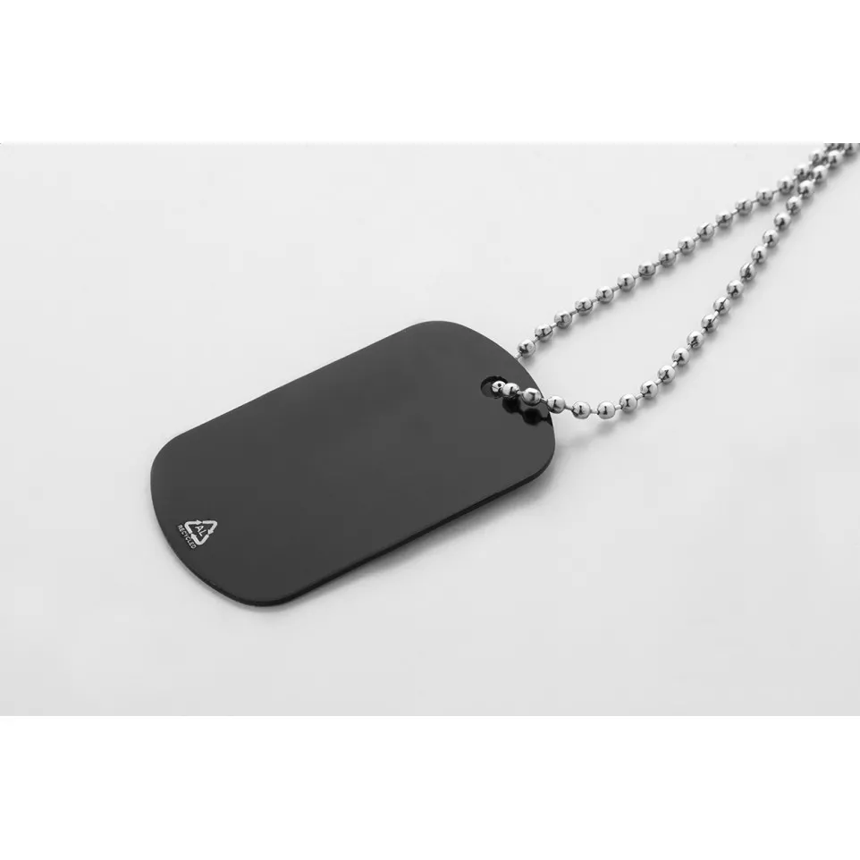 Delta zwart  ID tag ketting 