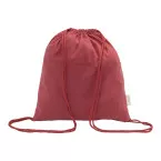 Dropex rood  recycled katoenen trekkoord tas 