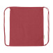 Dropex red  recycled cotton drawstring bag 