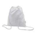 Dropex wit  recycled katoenen trekkoord tas 