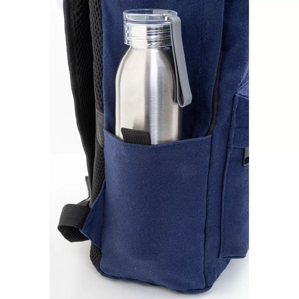 Recabak blue  recycled canvas backpack 