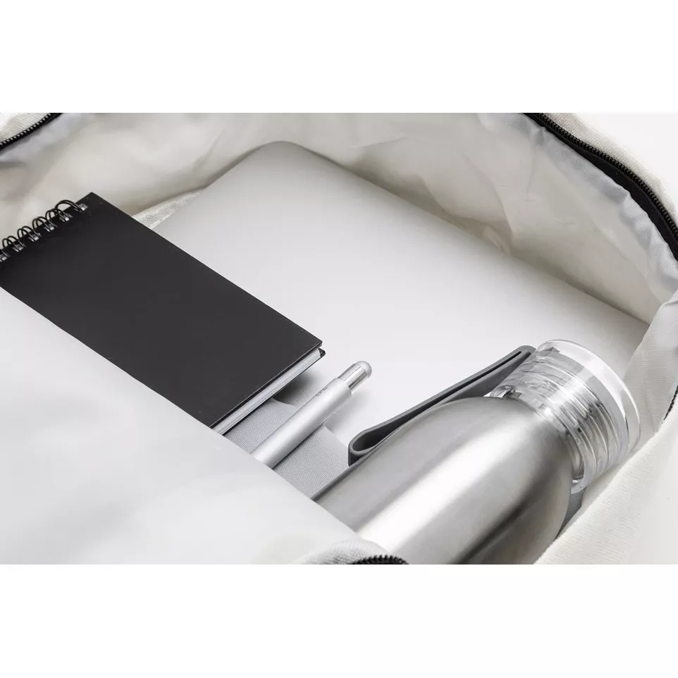 Recabak white  recycled canvas backpack 