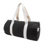 Rekan Duff zwart  sporttas van gerecycled canvas 