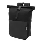 Blakkan Back black  recycled canvas backpack 