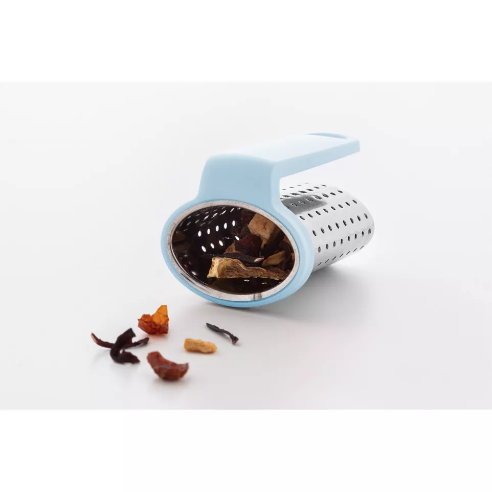 Leaflet licht blauw  thee infuser 