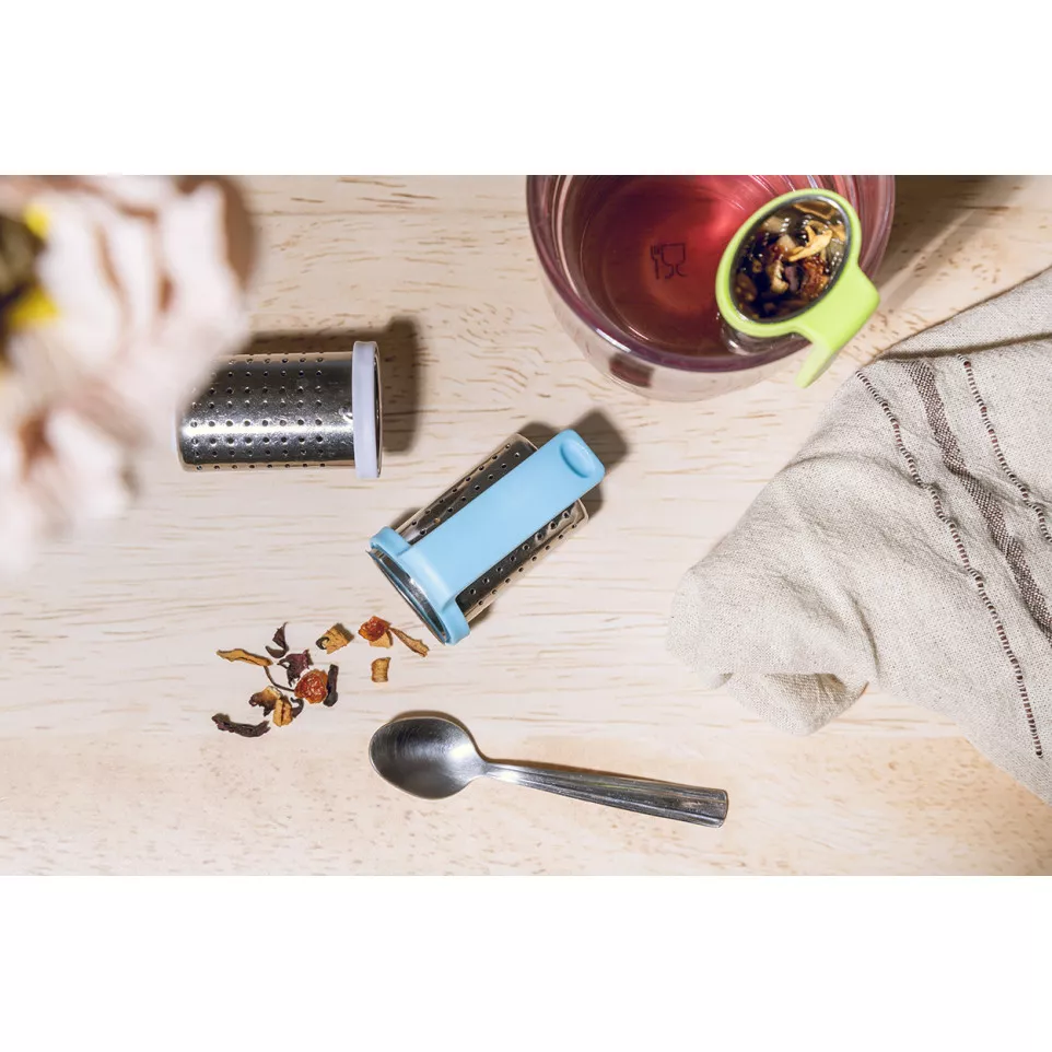 Leaflet light blue  tea infuser 