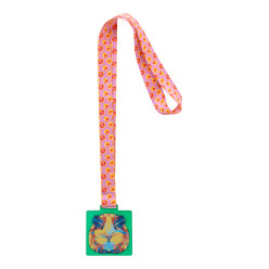 Subdal Colour Square vert transparent  Médaille personnalisée 