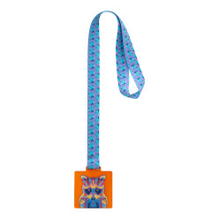 Subdal Colour Square orange transparent  Médaille personnalisée 