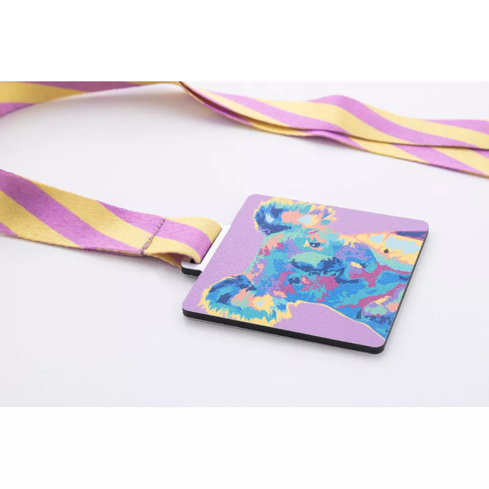 Subdal Shine Square white  custom medal 