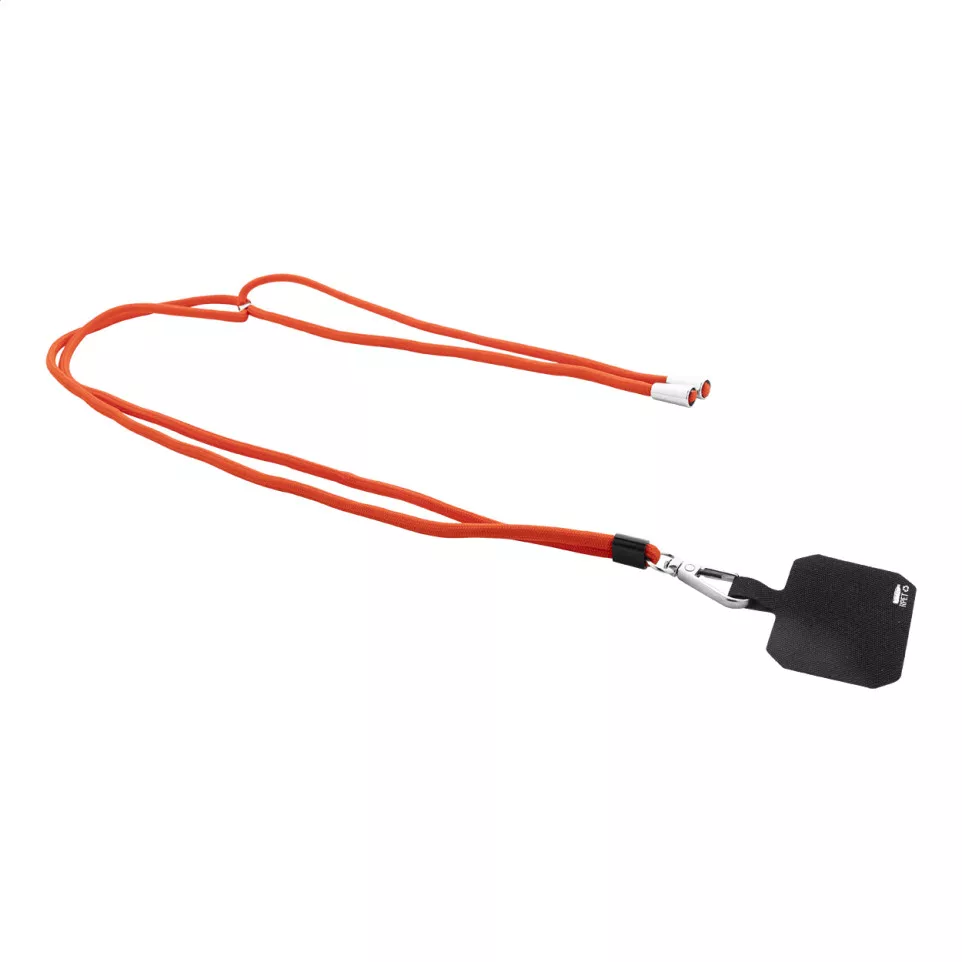 Corphon red  RPET mobile holder lanyard 