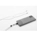 Corphon white  RPET mobile holder lanyard 