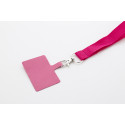 Revent Call pink  RPET mobile holder lanyard 