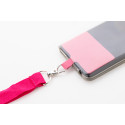Revent Call fuchsia  RPET mobiele houder lanyard 