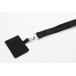 Revent Call black  RPET mobile holder lanyard 
