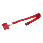 Revent Call rood  RPET mobiele houder lanyard 